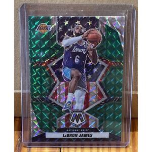 2021-22 Panini Mosaic National Pride #246 LEBRON JAMES Green Prizm - LA LAKERS